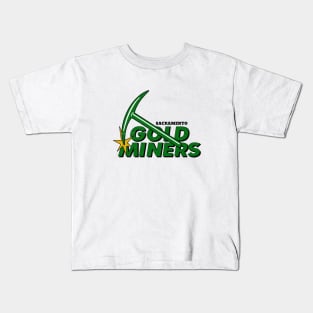 Defunct Sacramento Gold Miners Football 1993 Kids T-Shirt